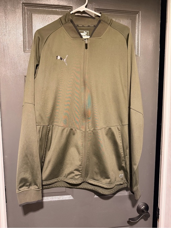 Puma Other - Puma Olive Green Zip-Up Track Jacket